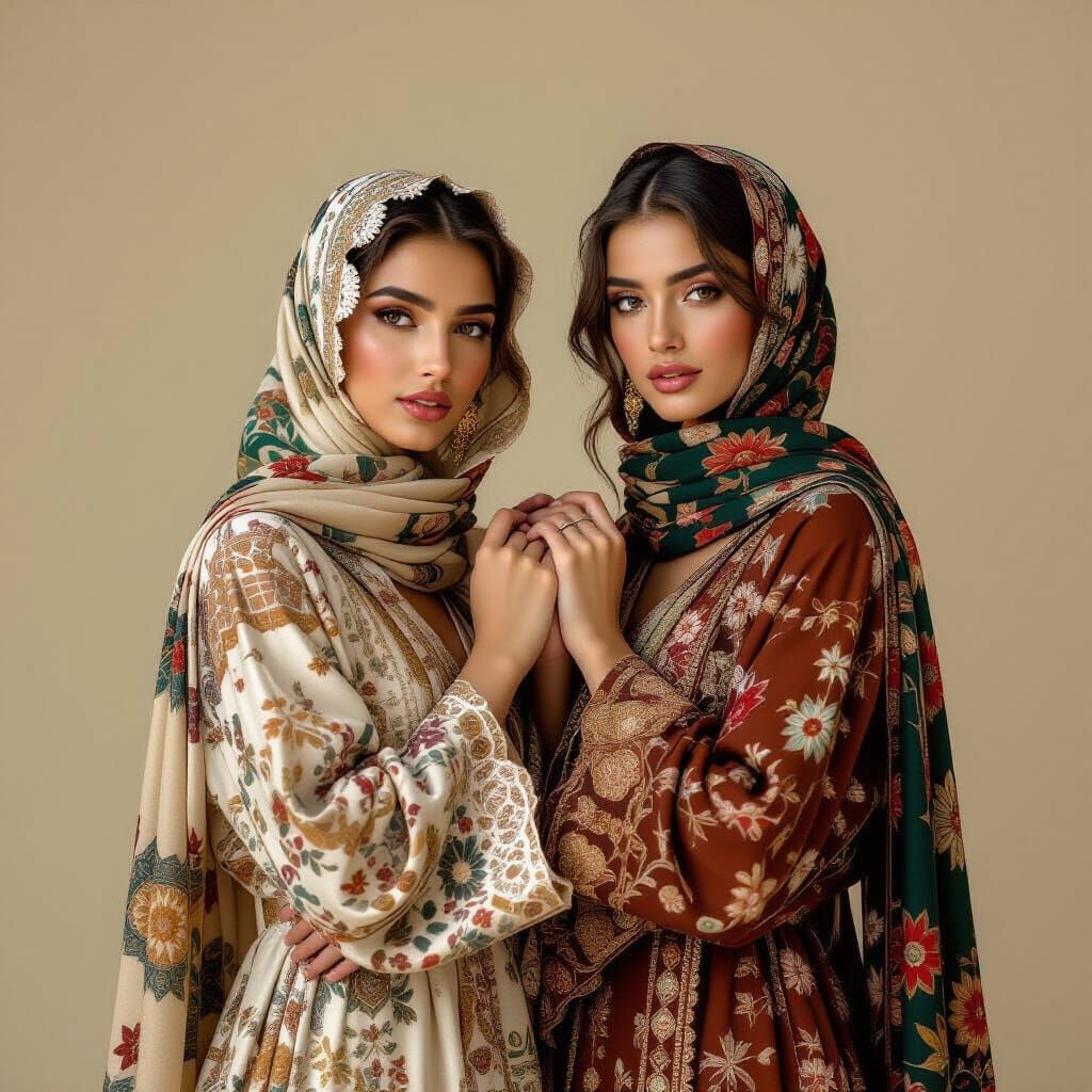 Models Symbolize Arabic Knot in High-Resolution Photo