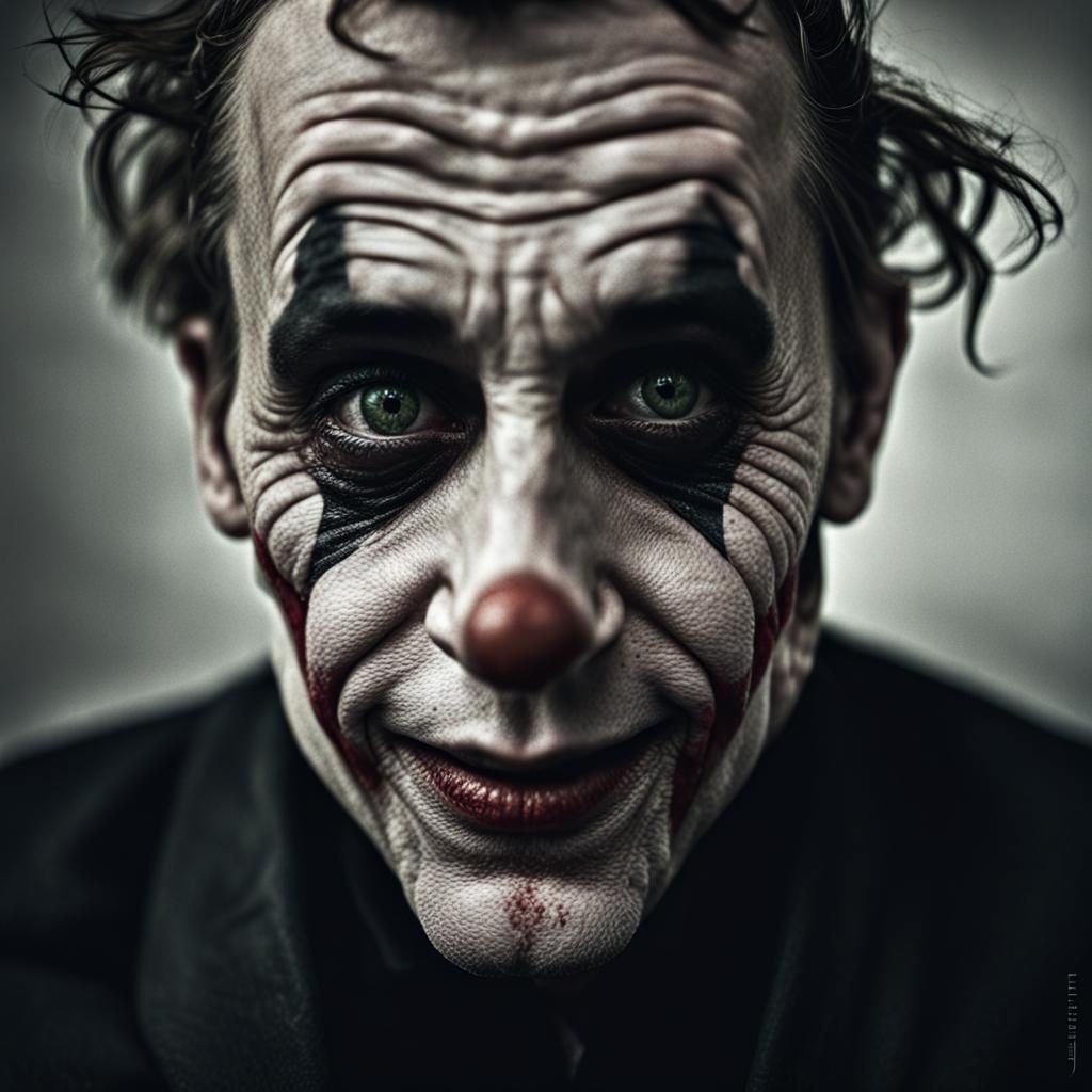 Intense Close-Up Portrait of the Joker