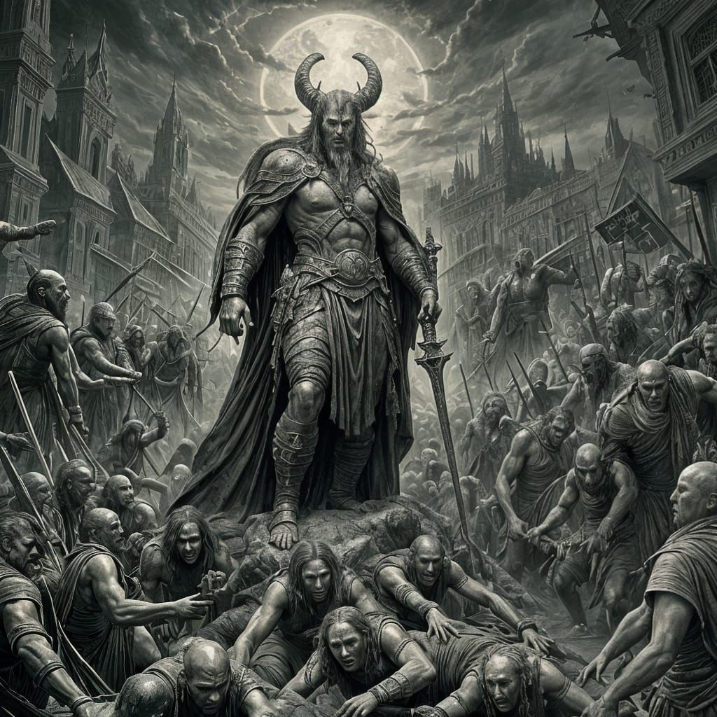 Ragnarok Prophecy Artwork in Horror Style