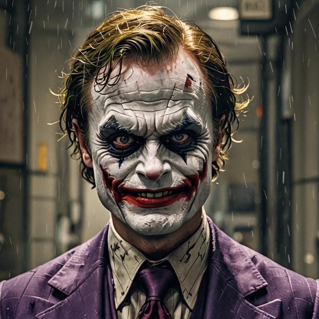 Hyperrealistic Dwight Schrute as the Joker