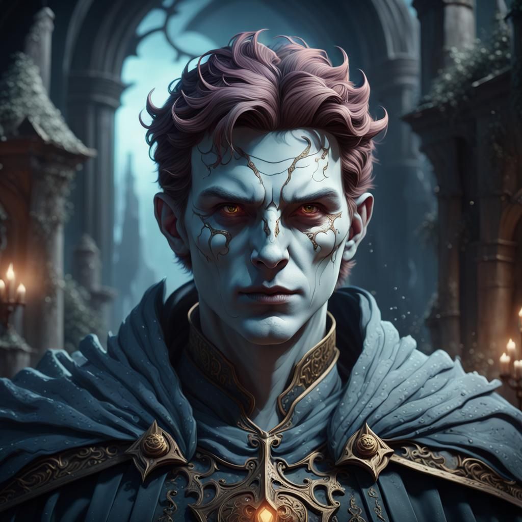 Fantasy Hero Ghost Portrait in Detailed Matte Style