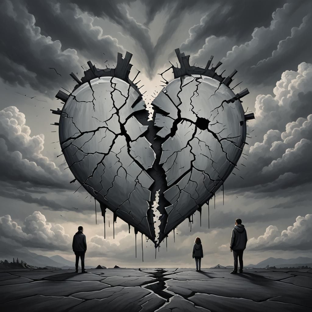 Broken Heart: A Digital Painting of Lost Friendship