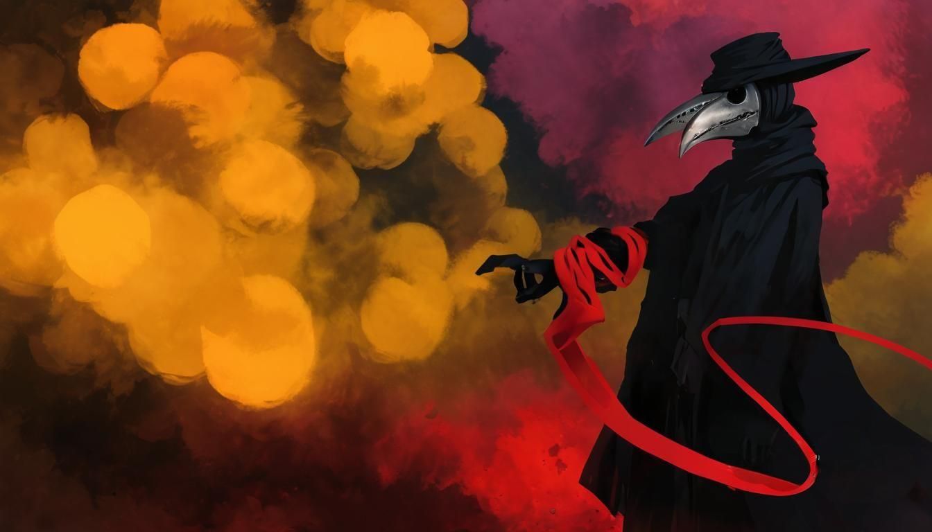 Mysterious Female Plague Doctor with Mask