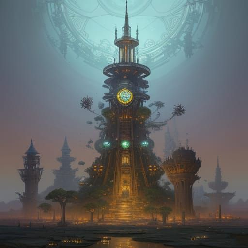 Fantasy Tower of Time and Elements