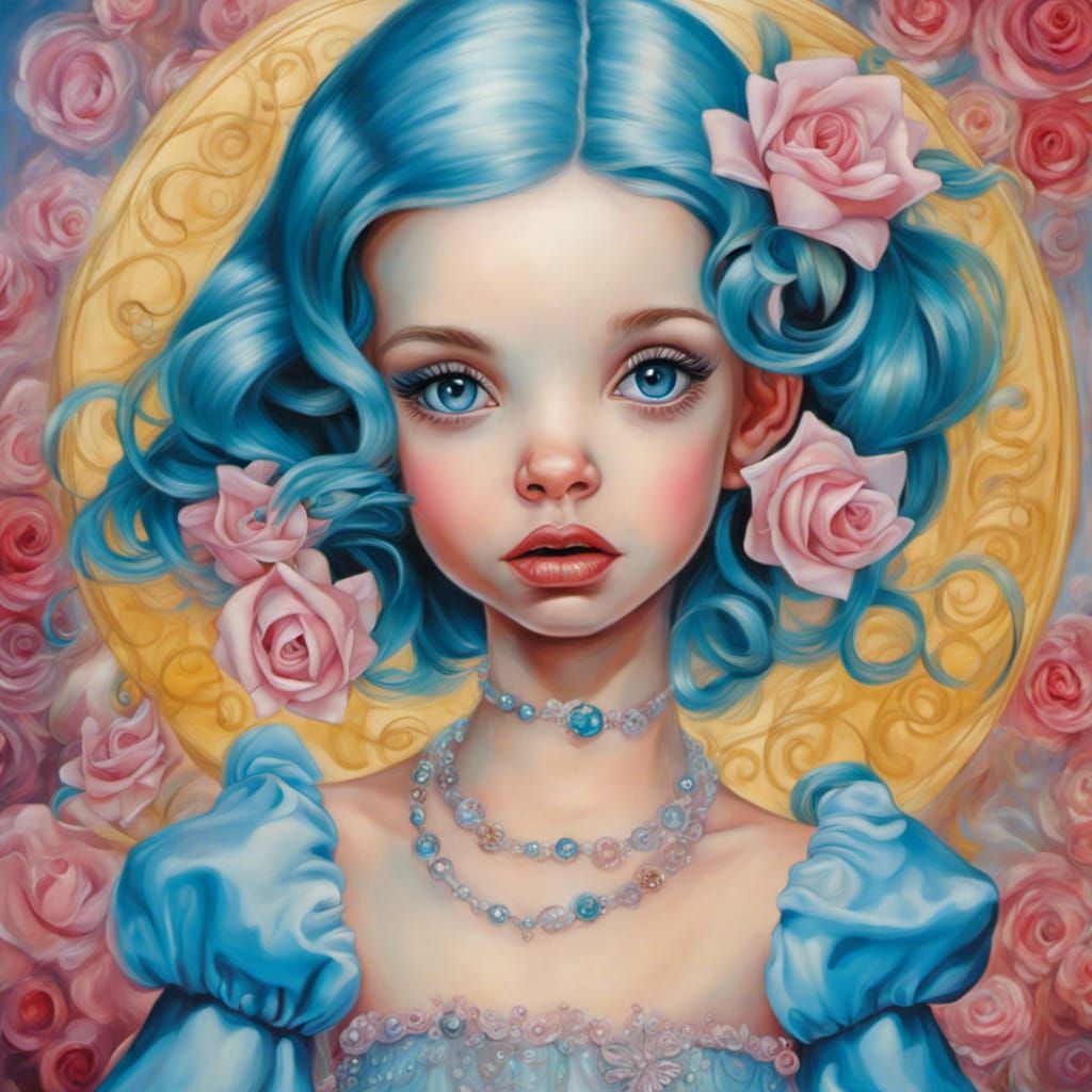 Cinderella in Whimsical Surrealist Style