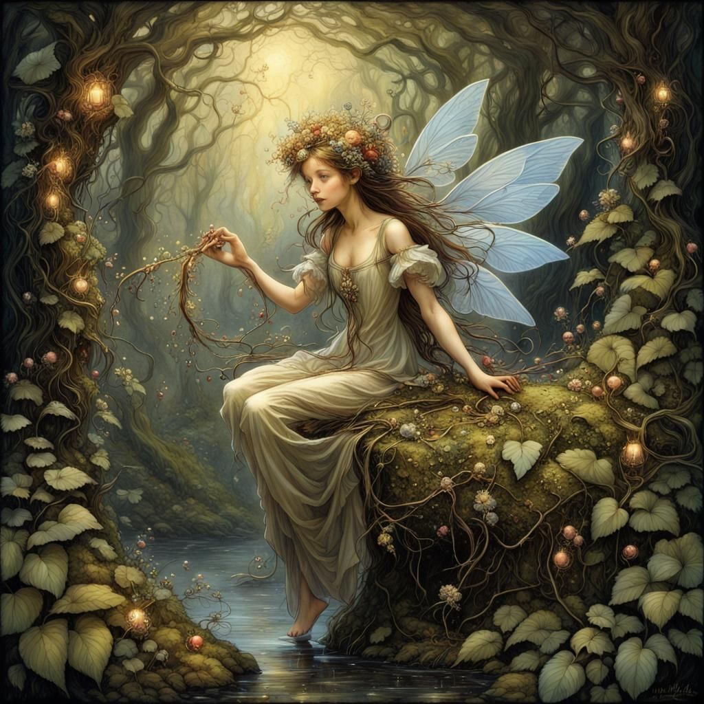 Enchanted Forest Fairy in Maximalist Style