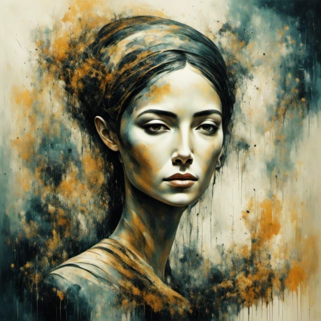 Impressionistic Portrait of a Poor Young Woman