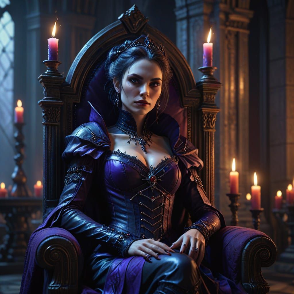 Gothic Vampire Queen Reigns Supreme in Dark Fantasy Realm