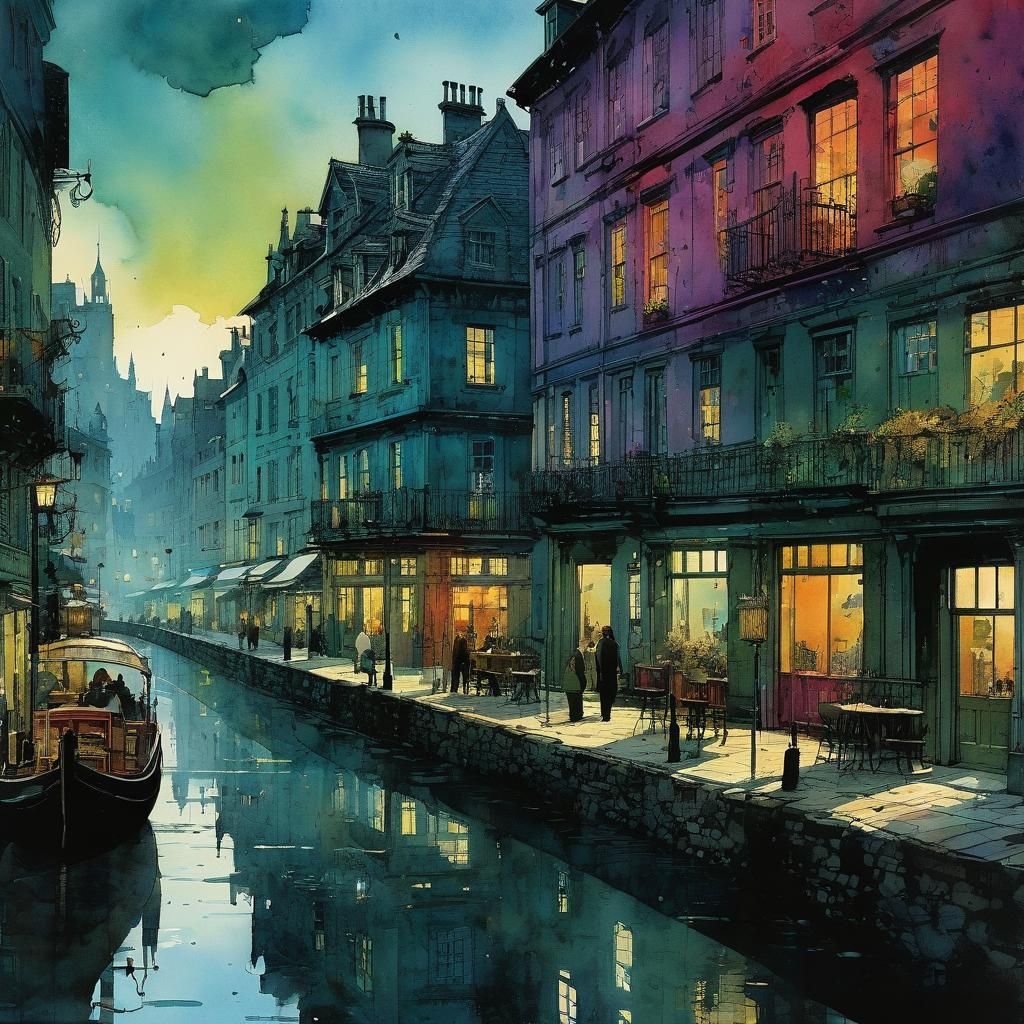 Fantastical Watercolor Art with Intricate Details