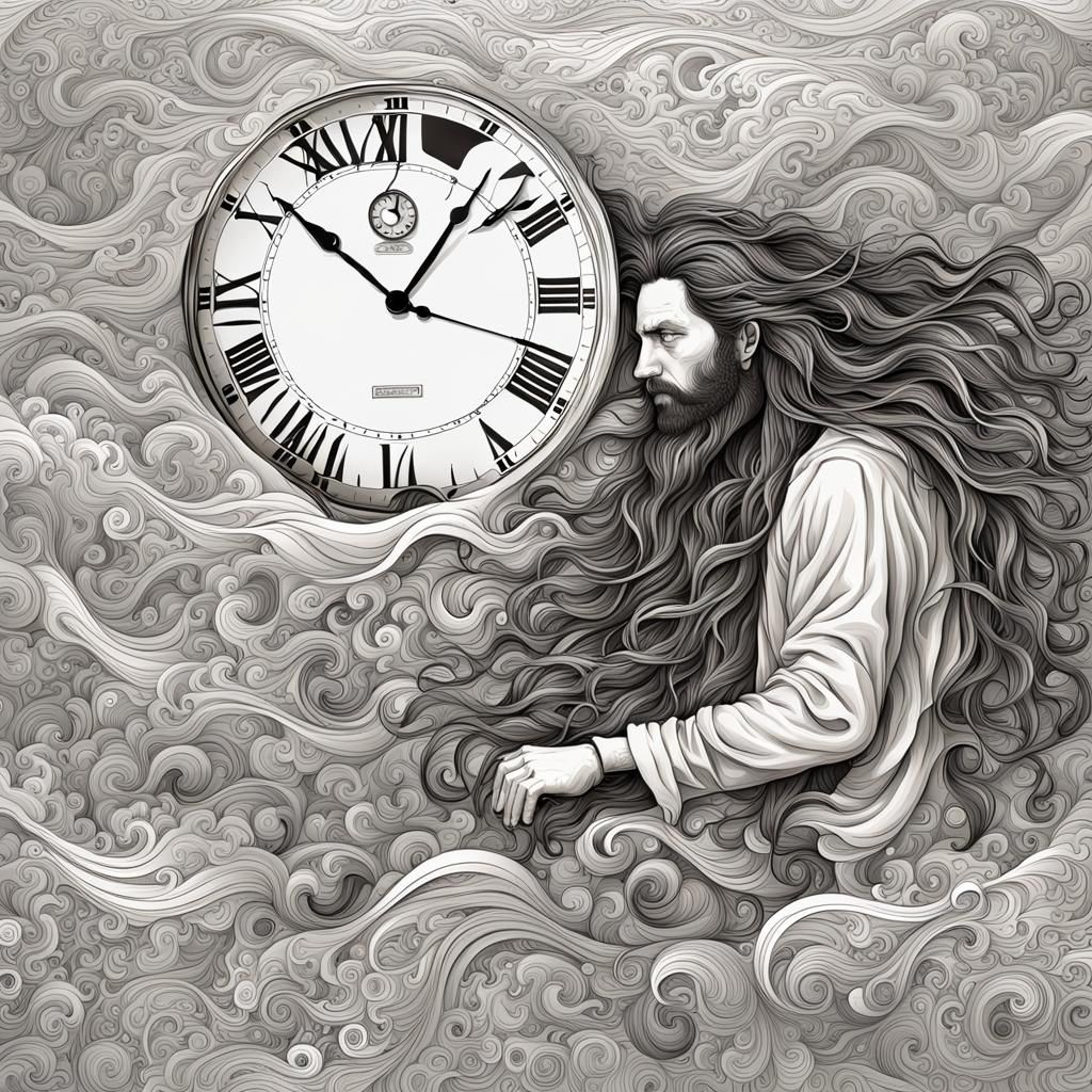 Man's Deadly Dance with Time: Abstract Fractal Art