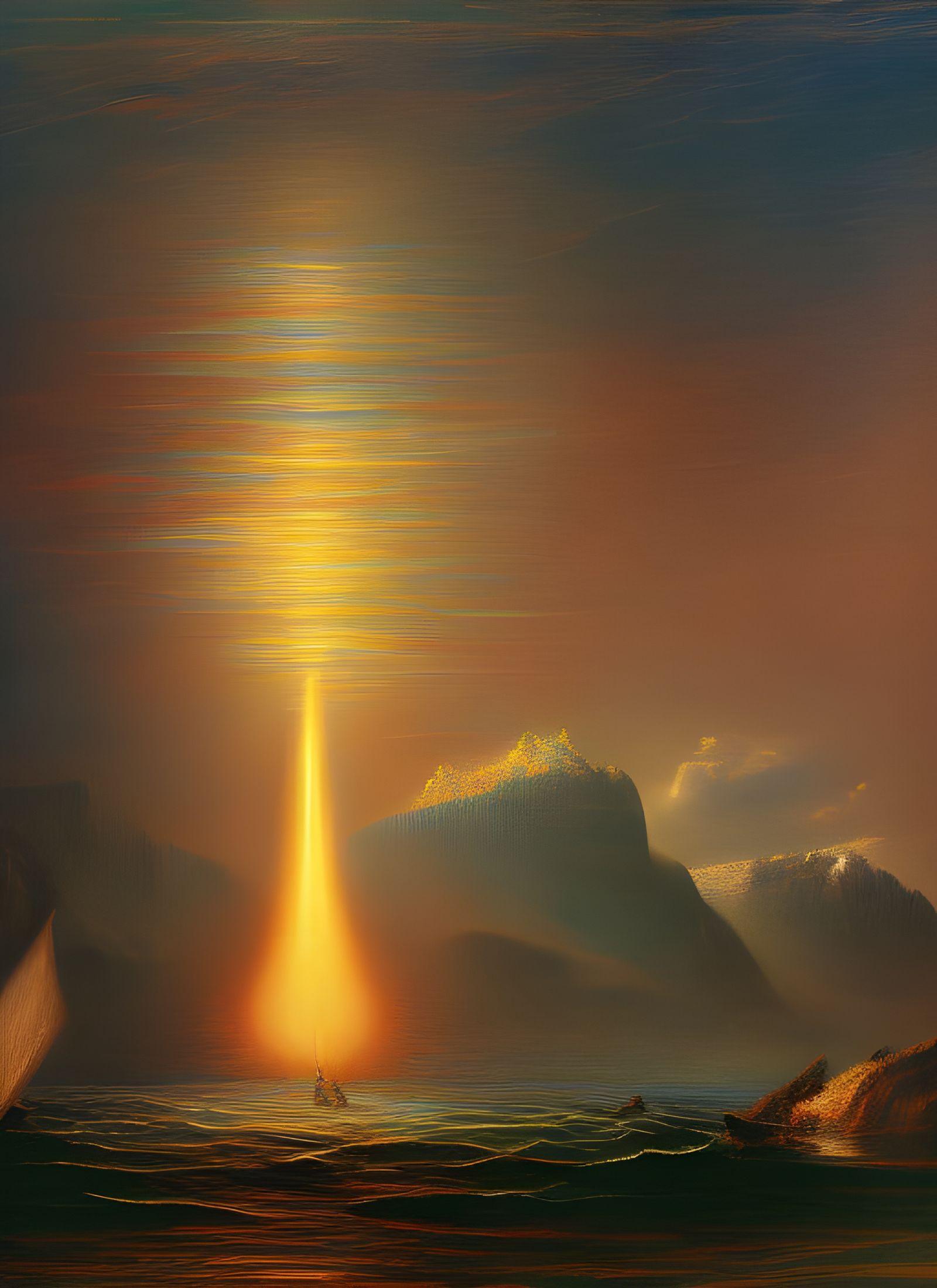 Hyperrealistic Chaos Painting in Bierstadt Style