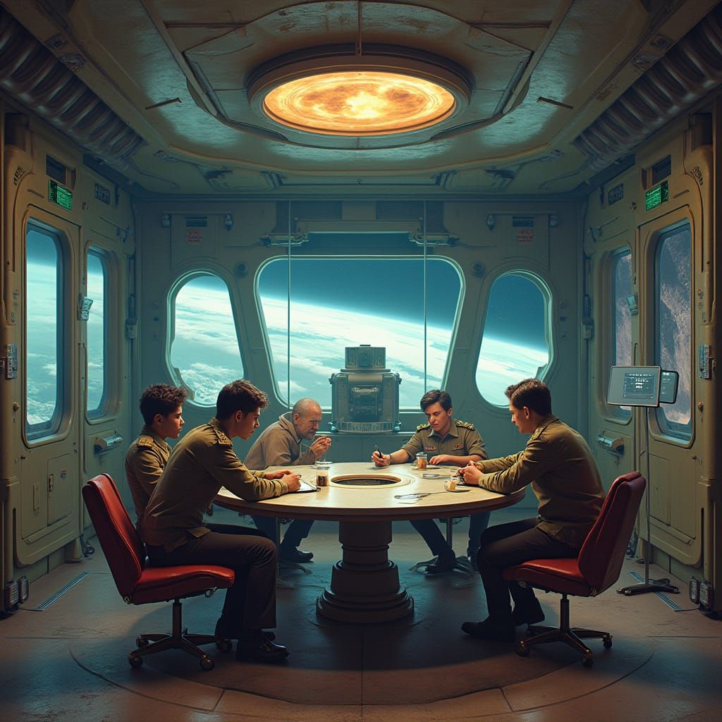 Interplanetary Station Recreation Room in Astral Style