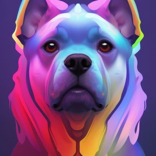Hyperdetailed Rainbow Puppy Portrait in 8K Resolution