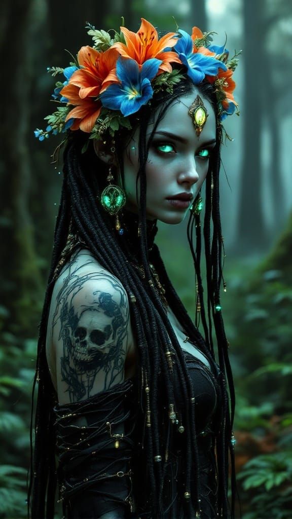 Hyperrealistic Portrait of an Enigmatic Goddess