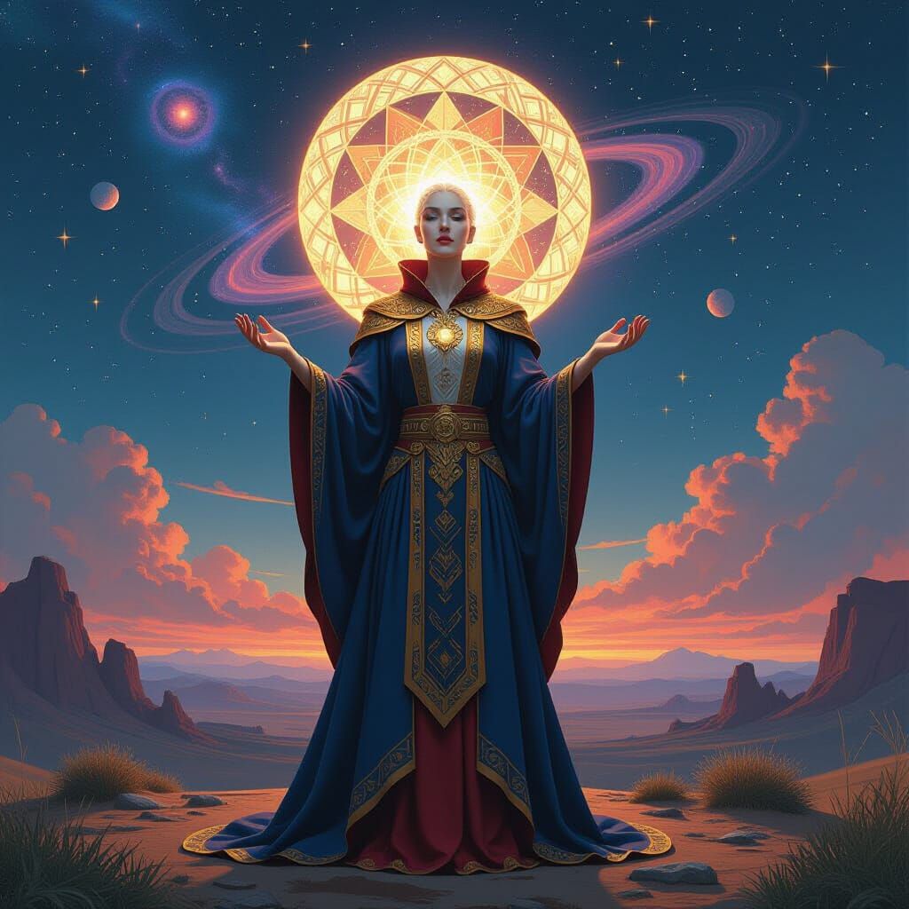 Luminous Androgynous Being in Cosmic Landscape