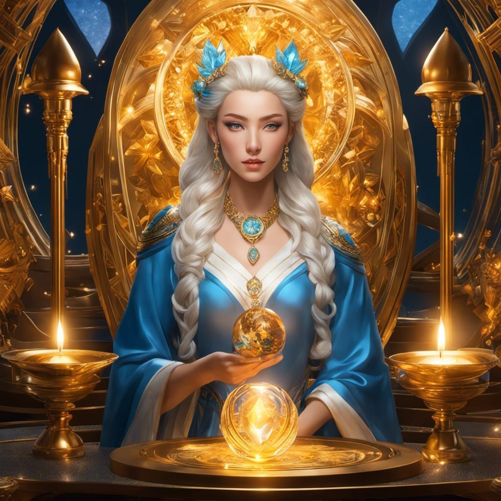 Crystal Princess Sorceress with Diamond Scepter