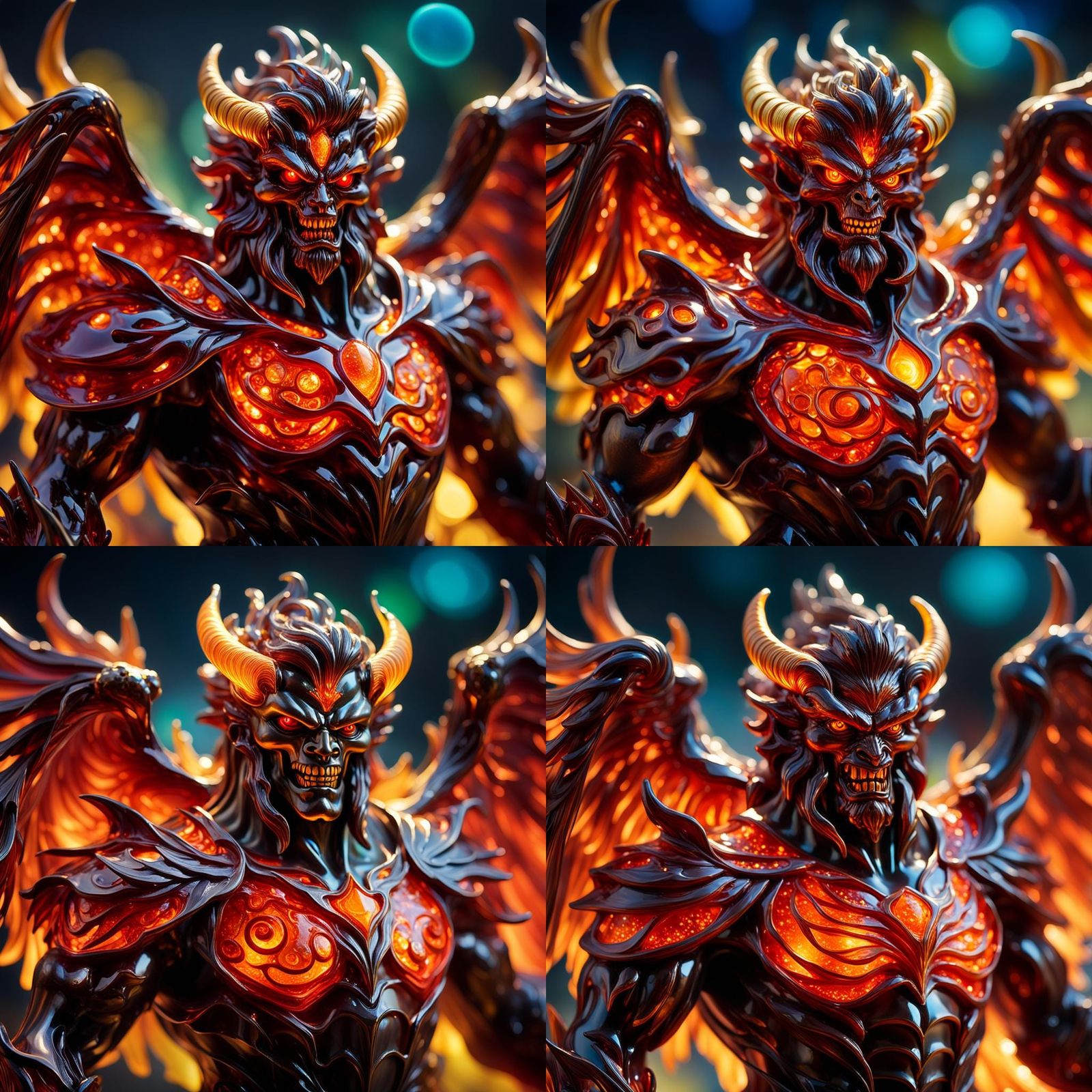 Hyper-realistic macro photography. Close-up 3/4 angle of an ...