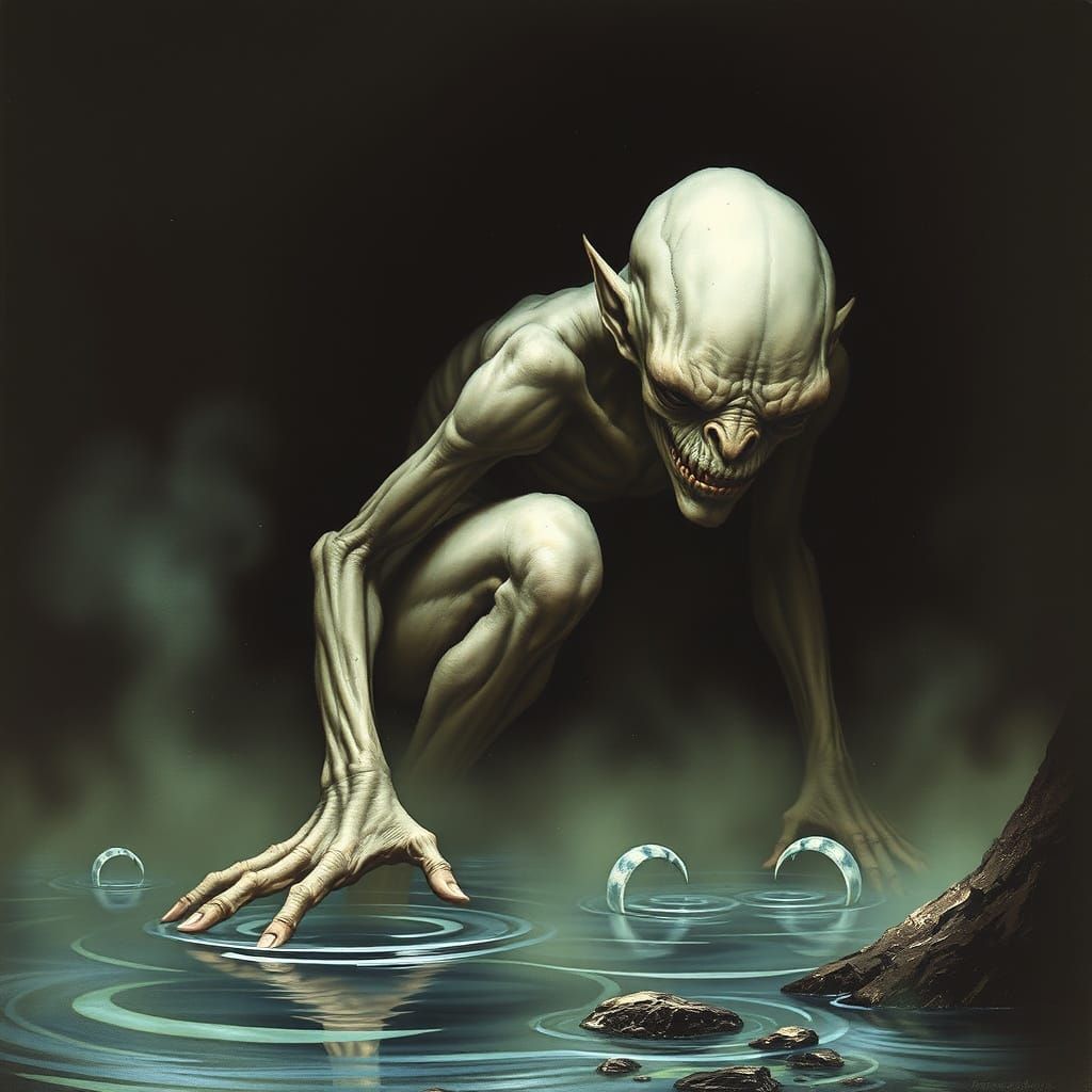 Gollum in Dark Fantasy Style