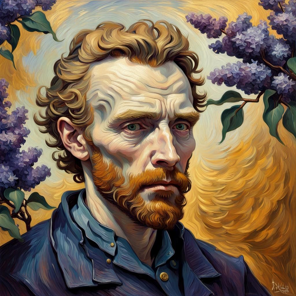 Gothic Impressionist Portrait in a Swirling Mist