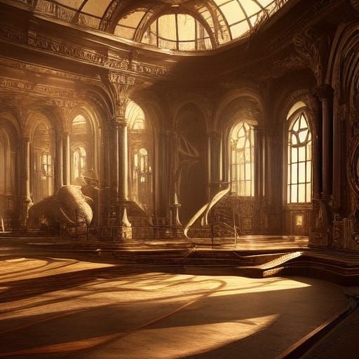 Epic Interior as Digital Matte Painting