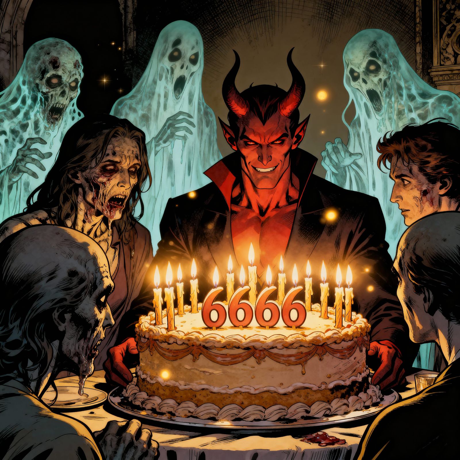 Demonic Birthday Celebration with Tormented Souls