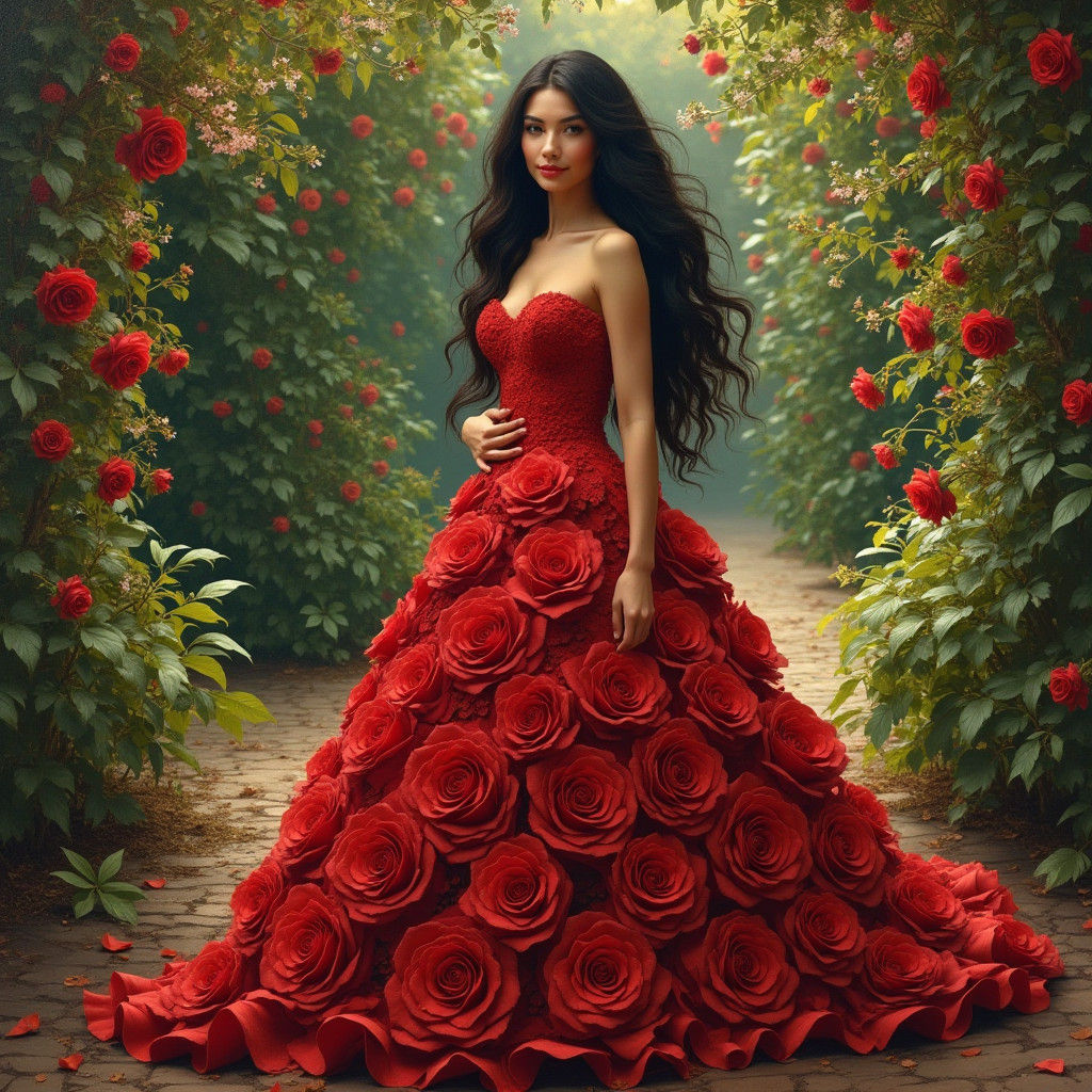 Rose Gown: A Pre-Raphaelite Inspired Portrait