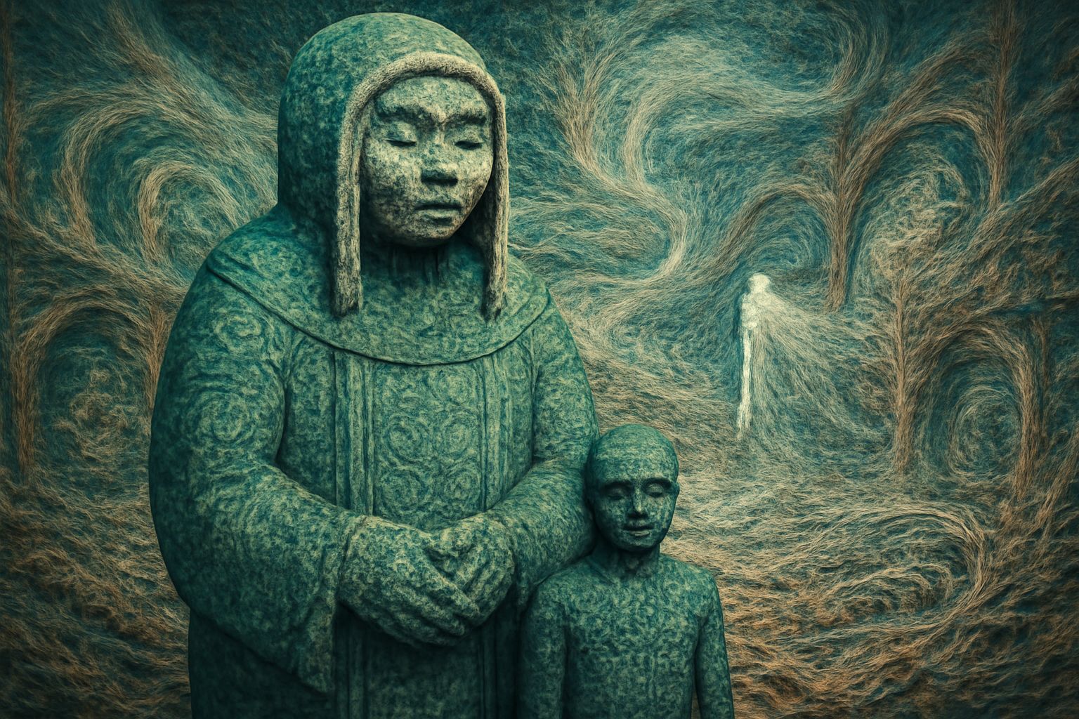 Jacquard Weave Ushabti Golem Inuk Otherworldly Environment