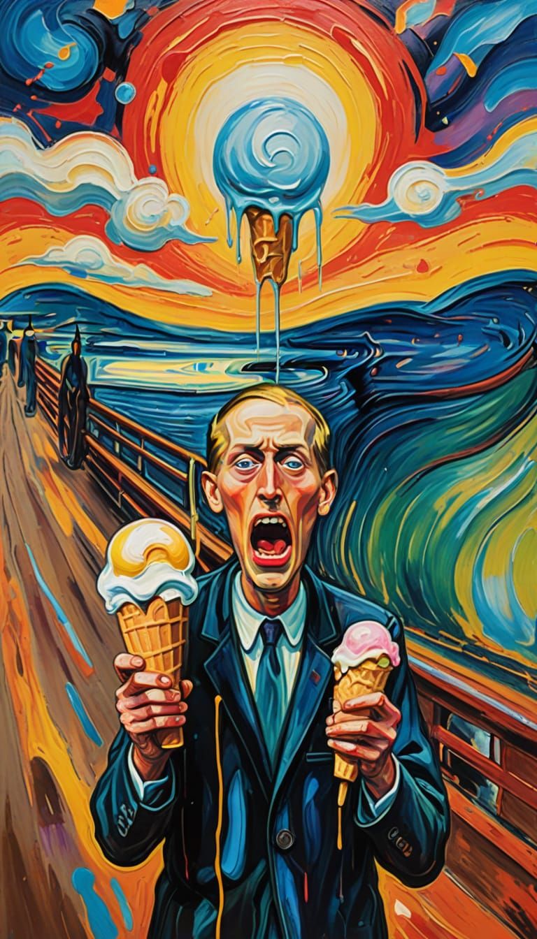 Melting Ice Cream Scream: Expressionist Parody