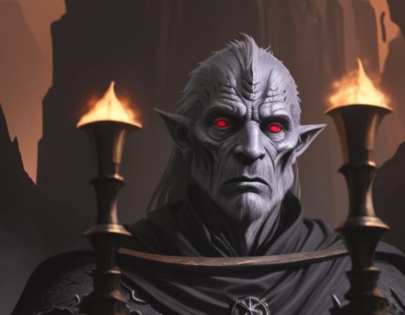 Fantasy Cleric Argues With Wizard About Undead in Cave