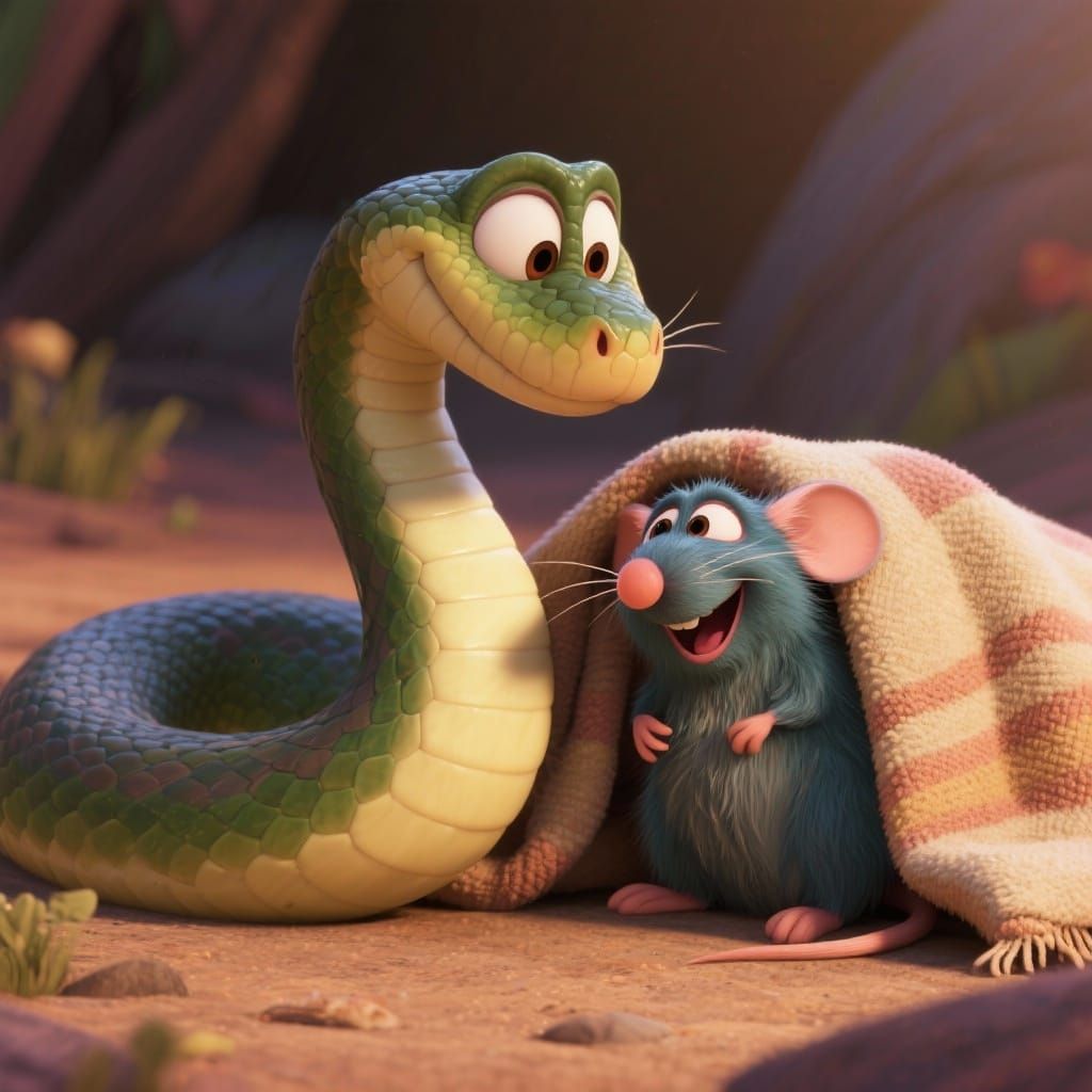 Unlikely Friends - Snake and Mouse 3 of 4