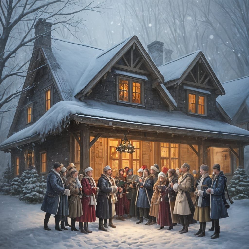 Joyful Holiday Carols in Whimsical Fantasy
