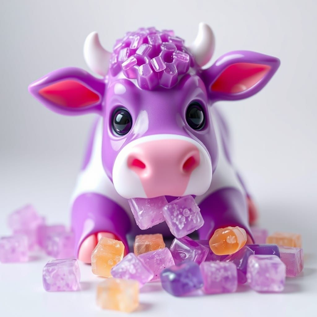Purple Cow Enjoys Grape Laffy Taffy