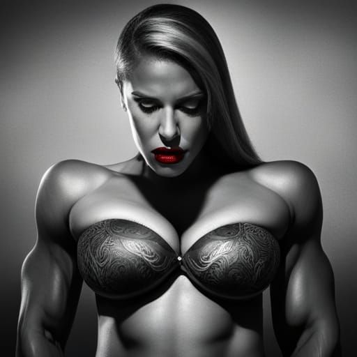 Muscular woman photoshoot
