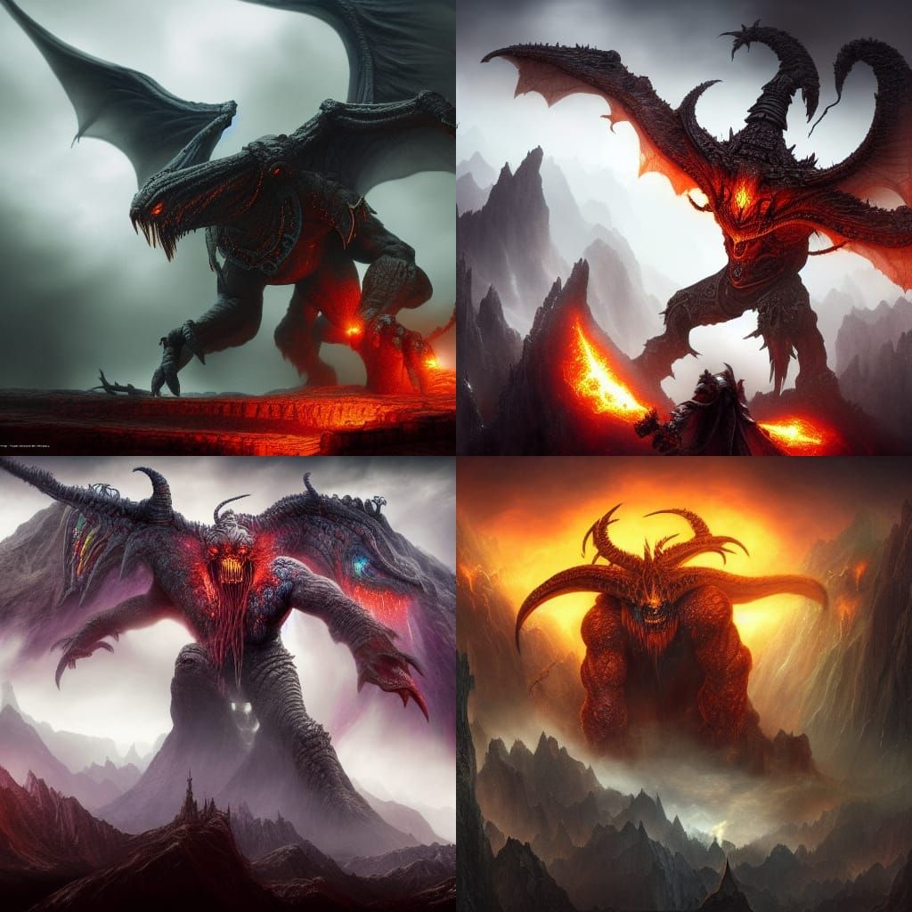 Epic Balrog of Morgoth: Cinematic Digital Matte Painting