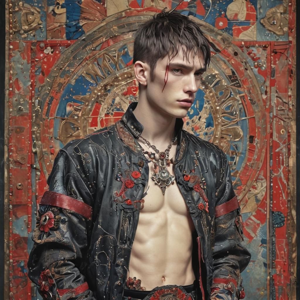 Warrior in Illustrative Watercolor Style