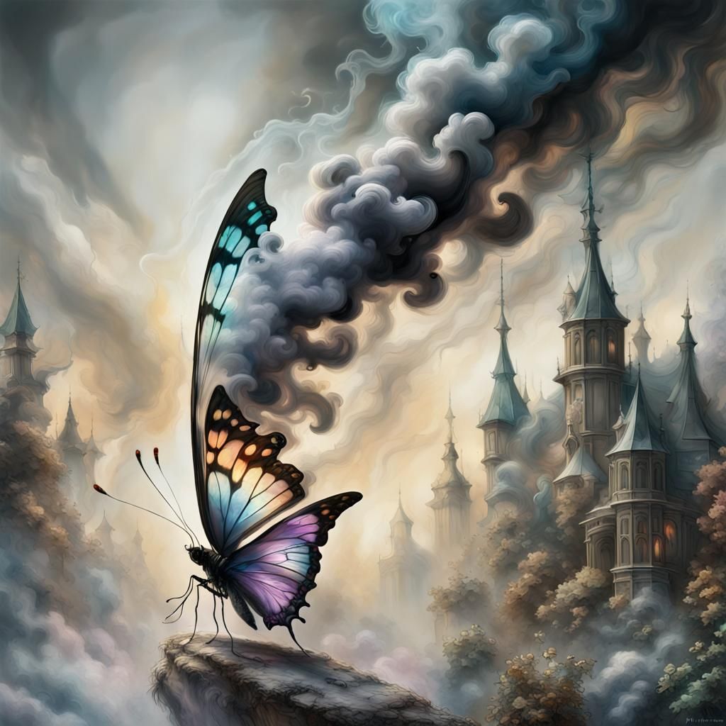 Smoky Butterfly in a Cloud of Smoke