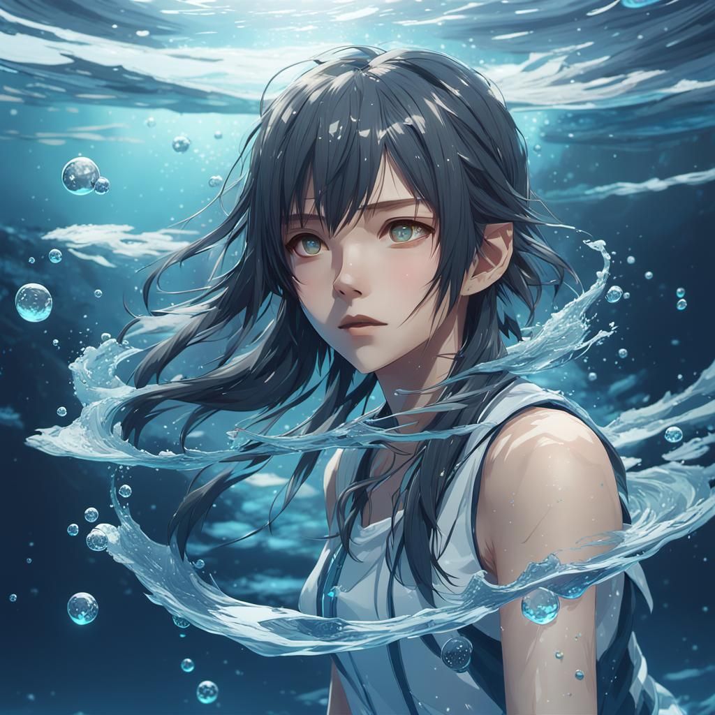 Anime Style Water Concept Art in 3D