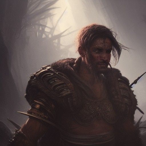Forsaken Warrior Portrait in Detailed Matte Painting