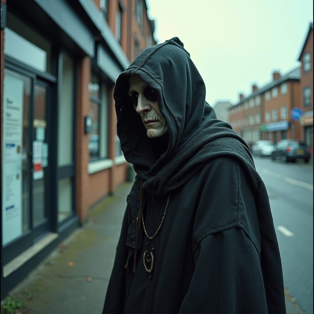 Grim Reaper at Jobcentre Plus: Cinematic Film Still