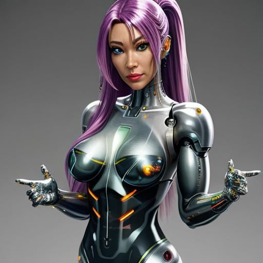 Cyborg Slime Girl Waitress: Futuristic Fusion