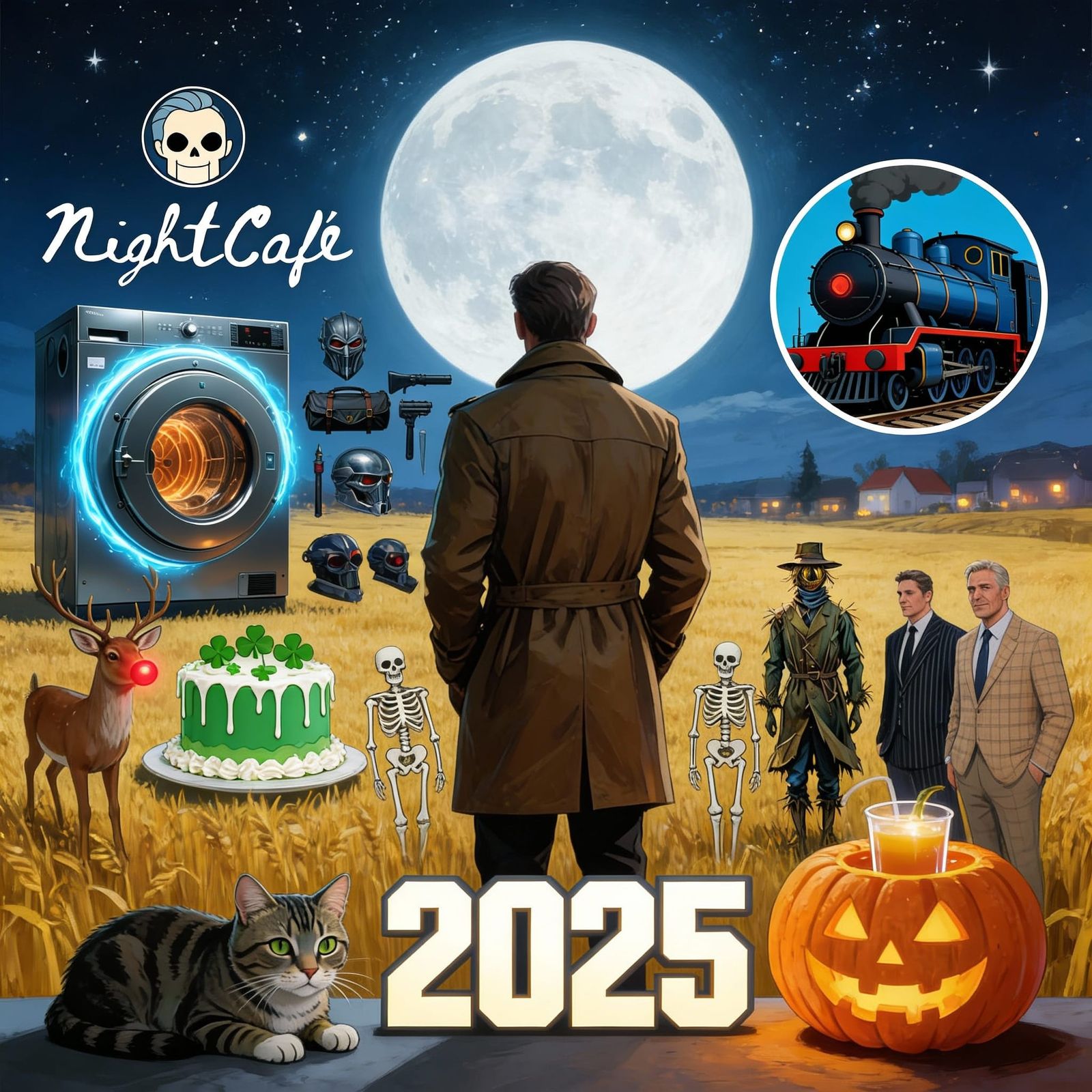 AI Collage of 2025 Artworks