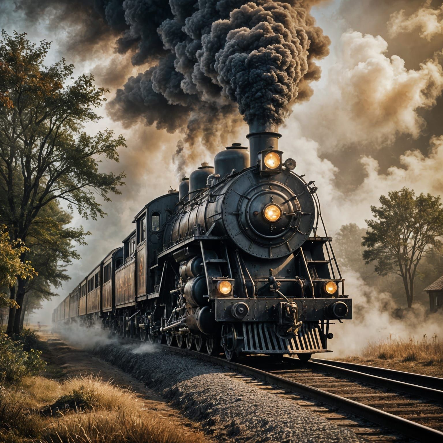 vintage steam train