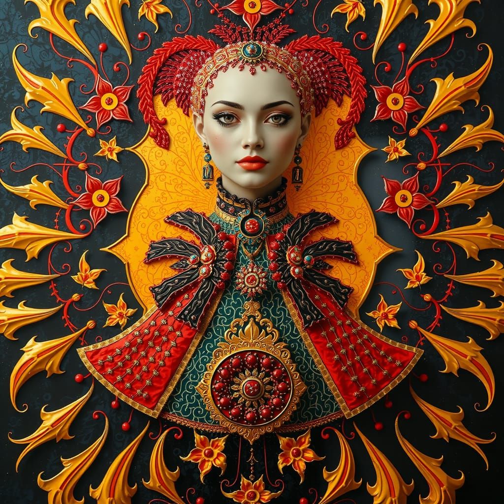 Glorious Hyperrealistic Sculpture with Vivid Colors