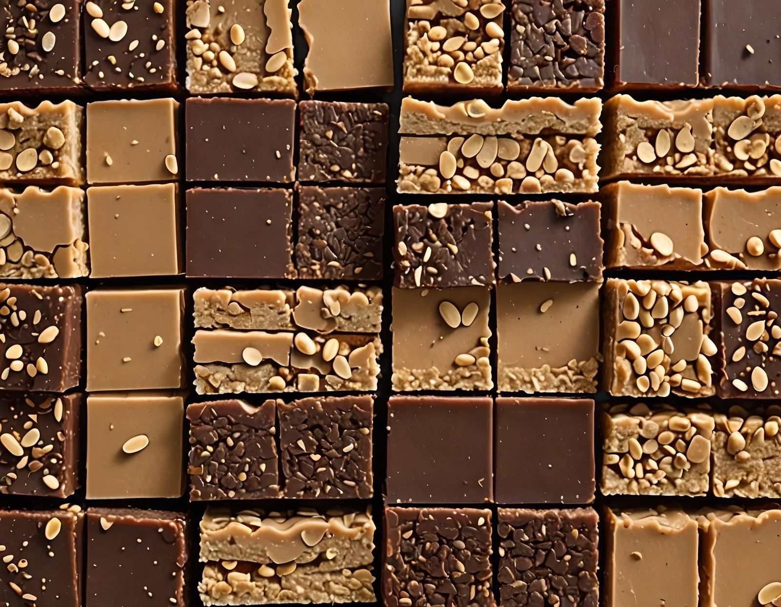 Stacked Confectionery Bars Close-Up Photograph