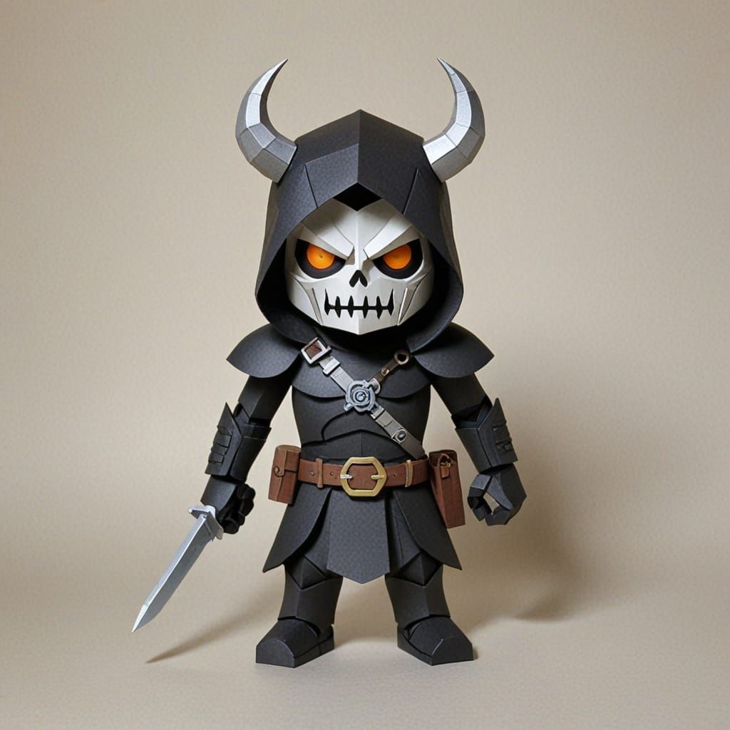 Grimdark Scenes in Paper Craft Style