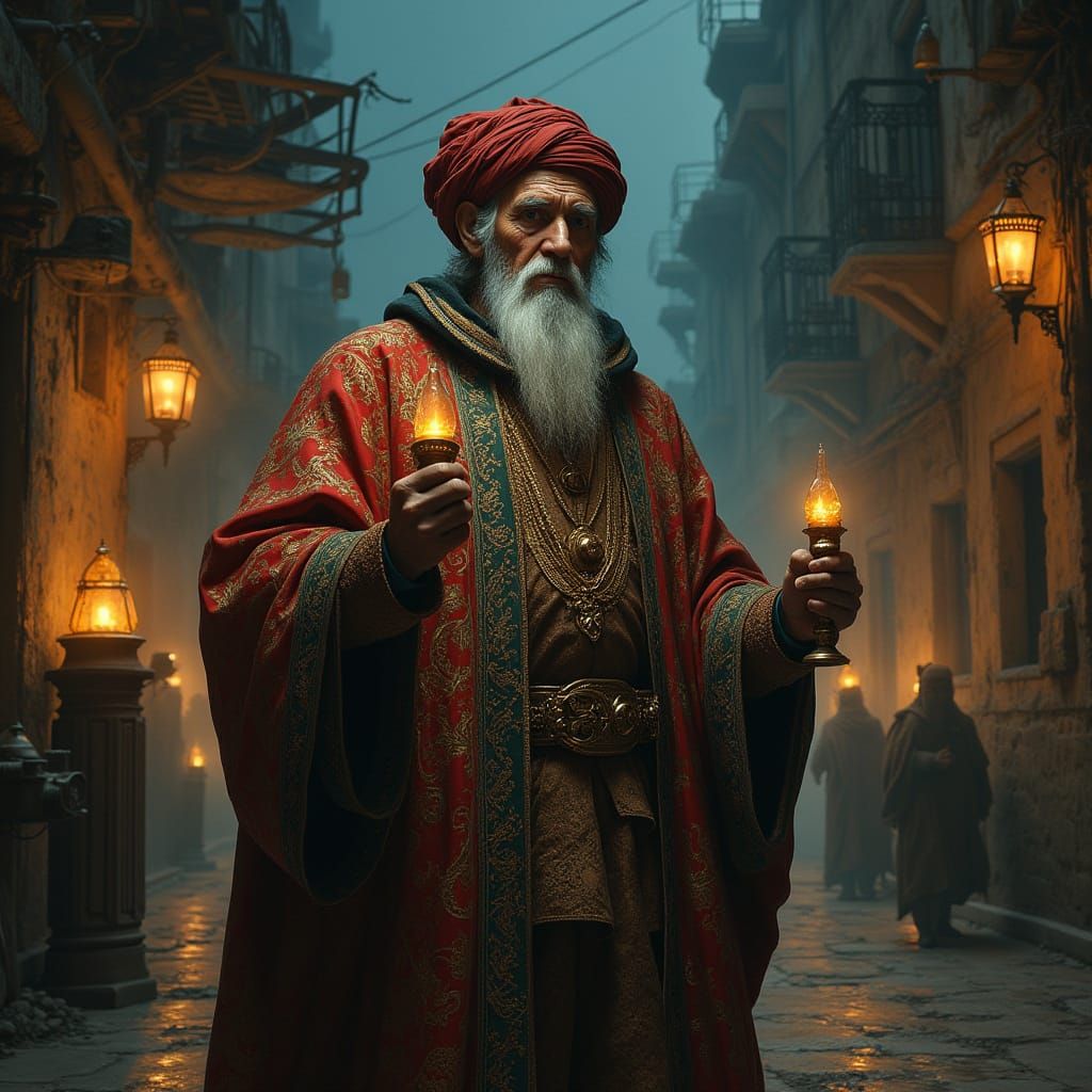 Steampunk Grand Vizier in Damascus: Alchemic Adventure