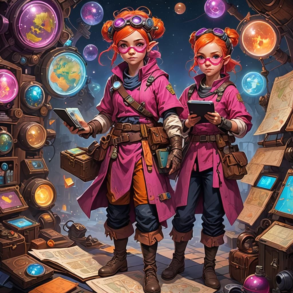 Halfling Artificer Cartographer in Fantasy Concept Art