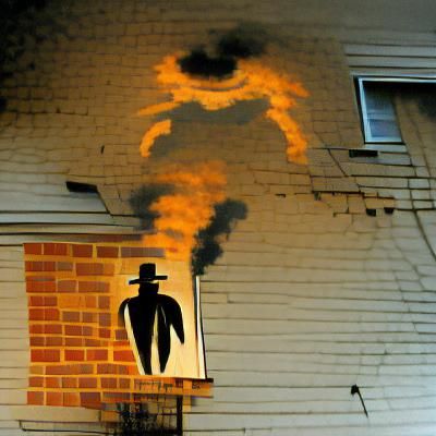 Eerie Smoke Man Appears in Burning Buildings