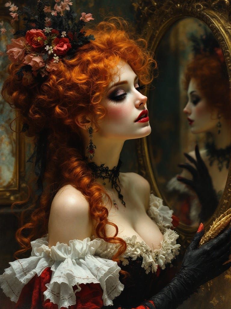 Victorian Vampire in Edward Cucuel Style