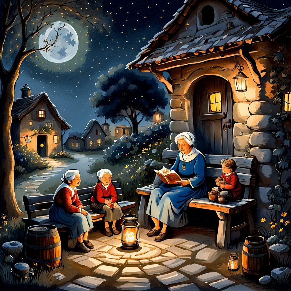 Italian Grandmother's Enchanting Nighttime Story